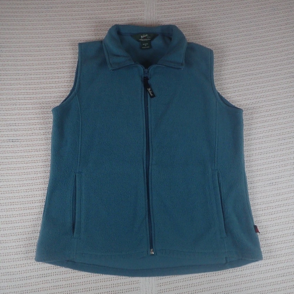 Woolrich Womans Zip Up Teal Vest Size: M